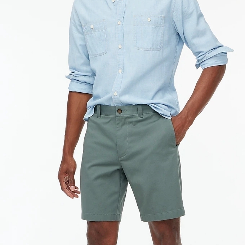 J.CREW Factory 9in Flex Gramercy Chino Burgundy Shorts 29 Preppy